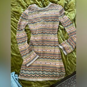 Knit sweater mini dress